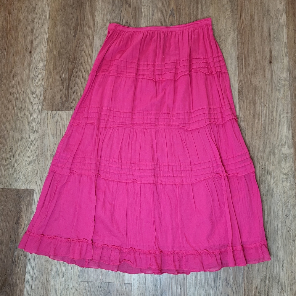 100% Cotton Peasant Maxi Skirt